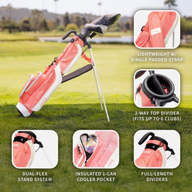 Sunday Golf Loma Bag cooler pouch proves room for drinks on range.