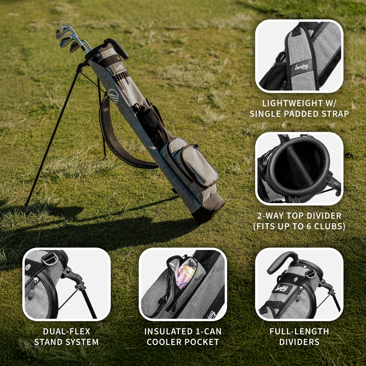 Sunday Golf Loma bag compact for driving range and par 3 rounds