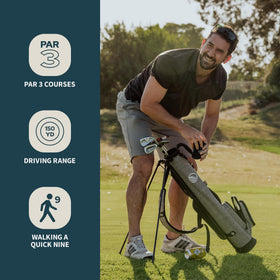 Sunday Golf Loma bag holds 6-7 clubs for light-weight travel