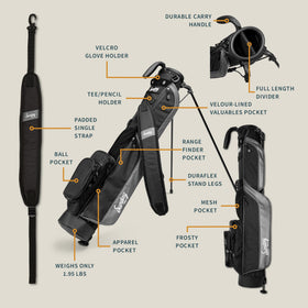 Sunday Golf Loma bag with strap and handle for quick on-course transitions.
