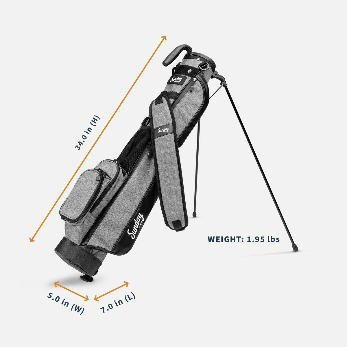 Sunday Golf Loma bag valuables pocket with velour lining protects essentials on the go