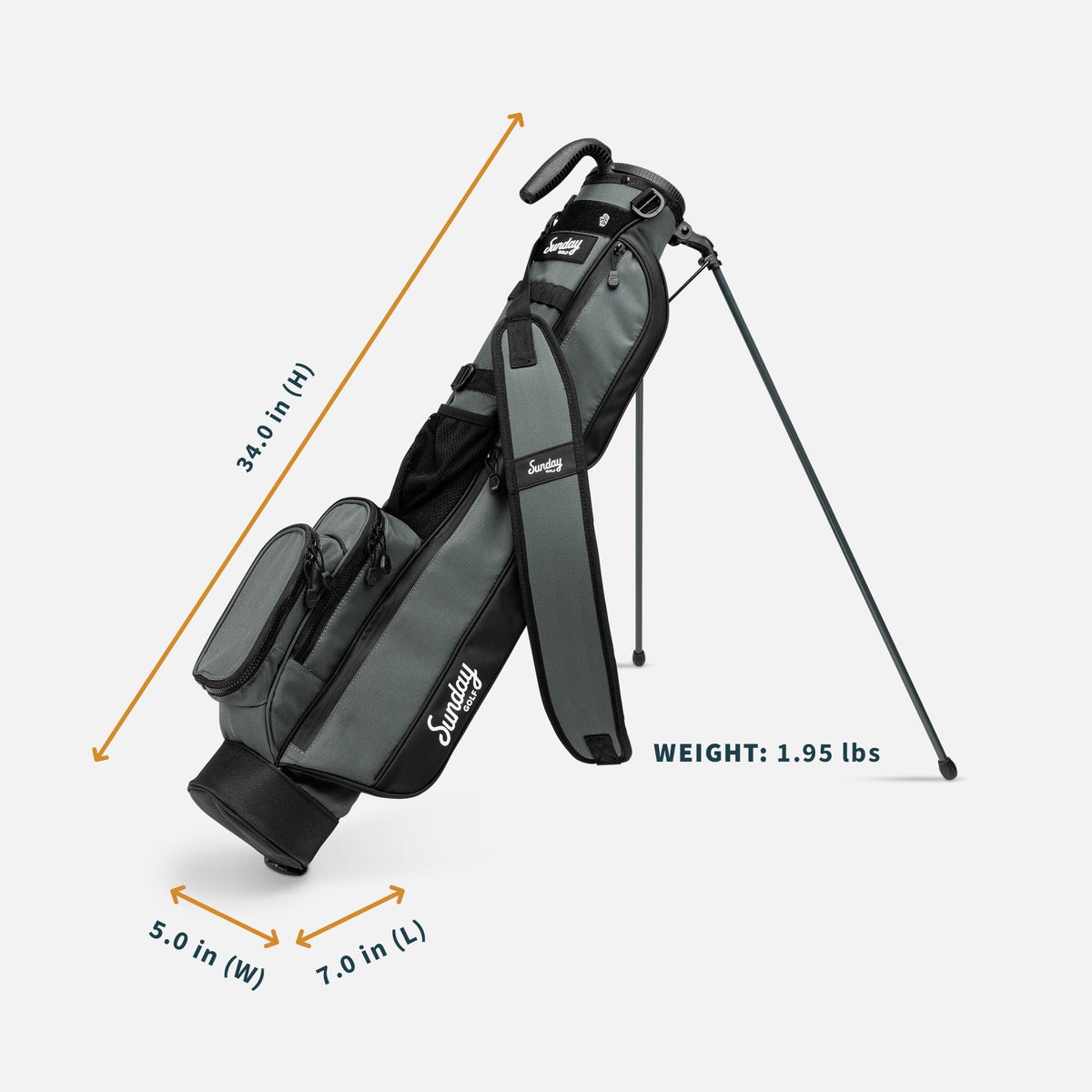 Sunday Golf Loma bag valuables pocket with velour keeps valuables safe