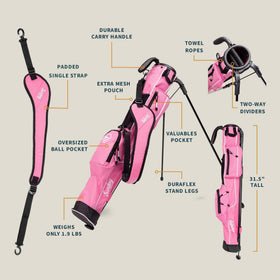 Sunday Golf valuables pocket with velour lining for secure essentials