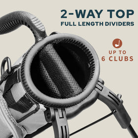 Sunday Golf Stand Bag with built-in carry handle and strap for convenience