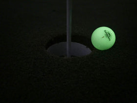 SUNDOWN GOLF glow ball glows for about 15 minutes after charge.