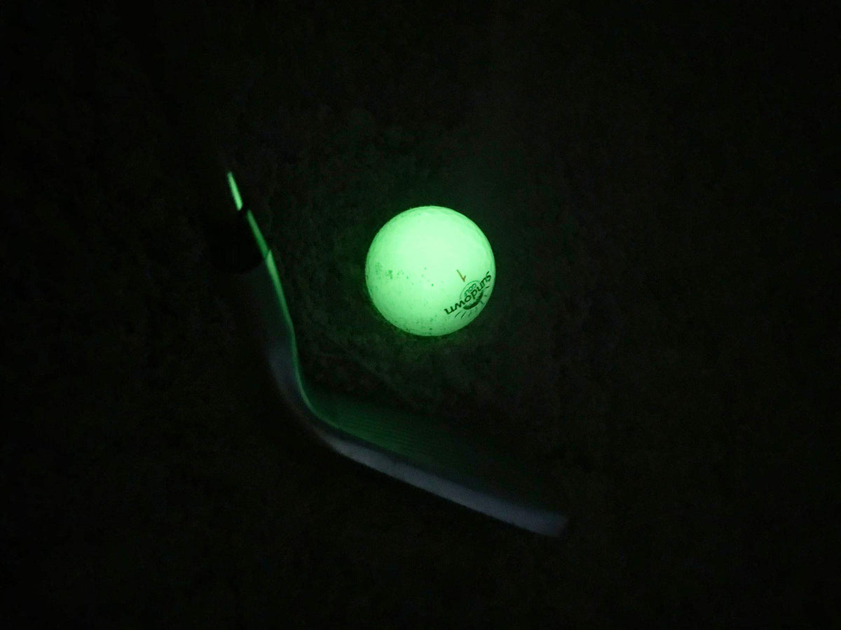 SUNDOWN GOLF glow ball safe for all clubs and surfaces.