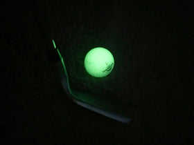 SUNDOWN GOLF glow ball safe for all clubs and surfaces.