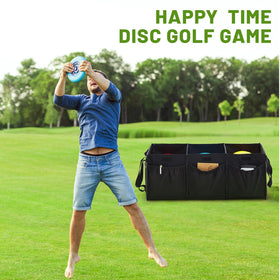 Sunnymove storage bag folded compact for easy transport between car and course.