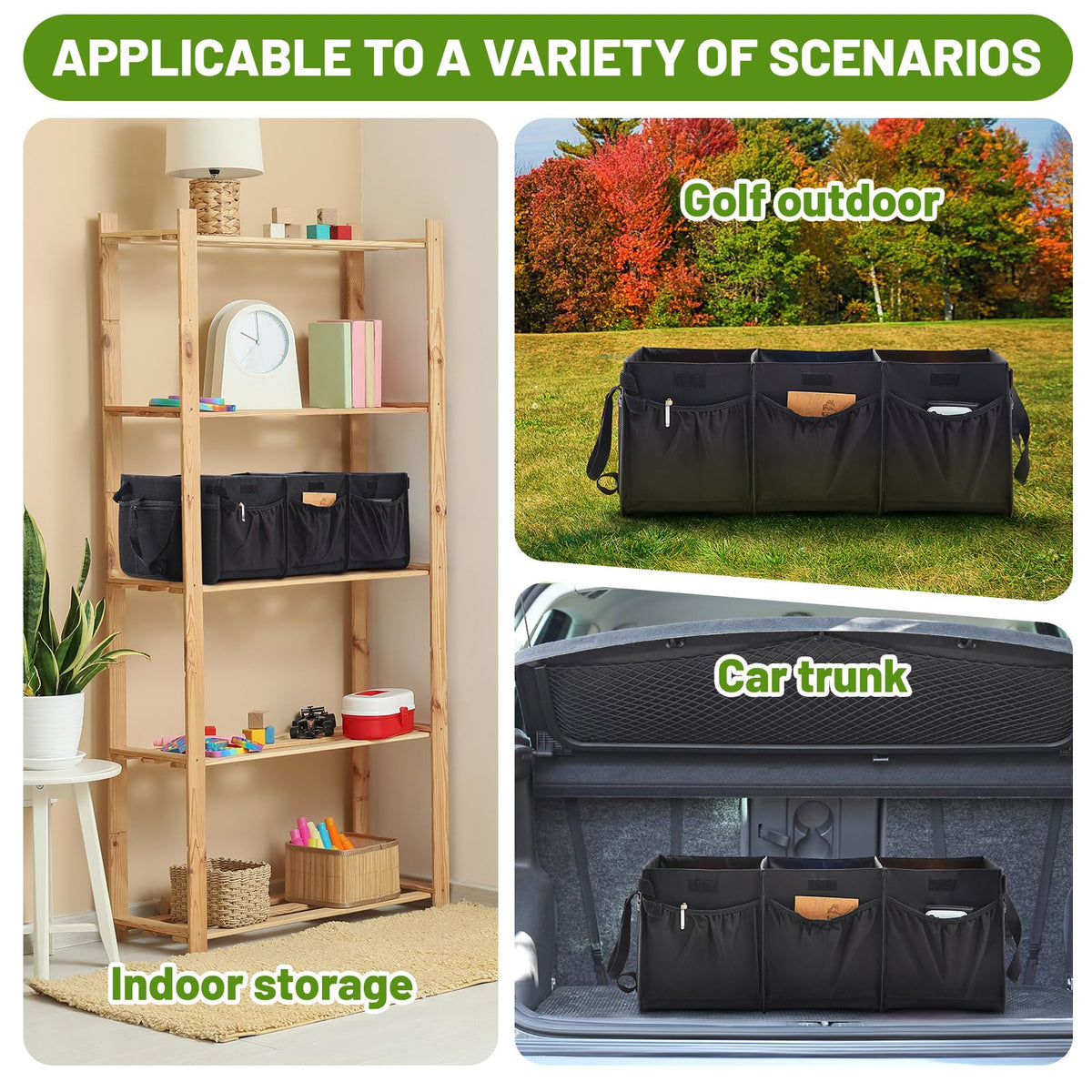 Sunnymove reinforced-handle ensures durable carry between rounds and trips.