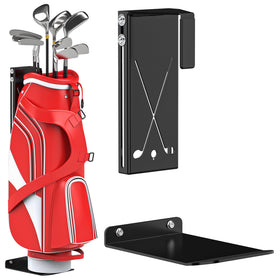 SUNSHINE FARMRE upgraded wall-mount golf bag storage stand keeps bags organized and accessible