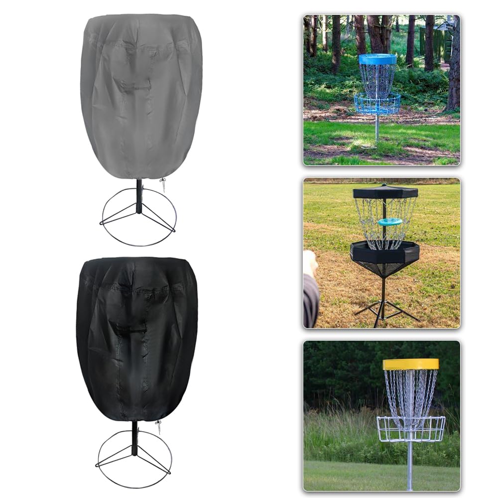 SUNSURE Disc Golf Basket Cover dimensions 26x35 for most baskets.