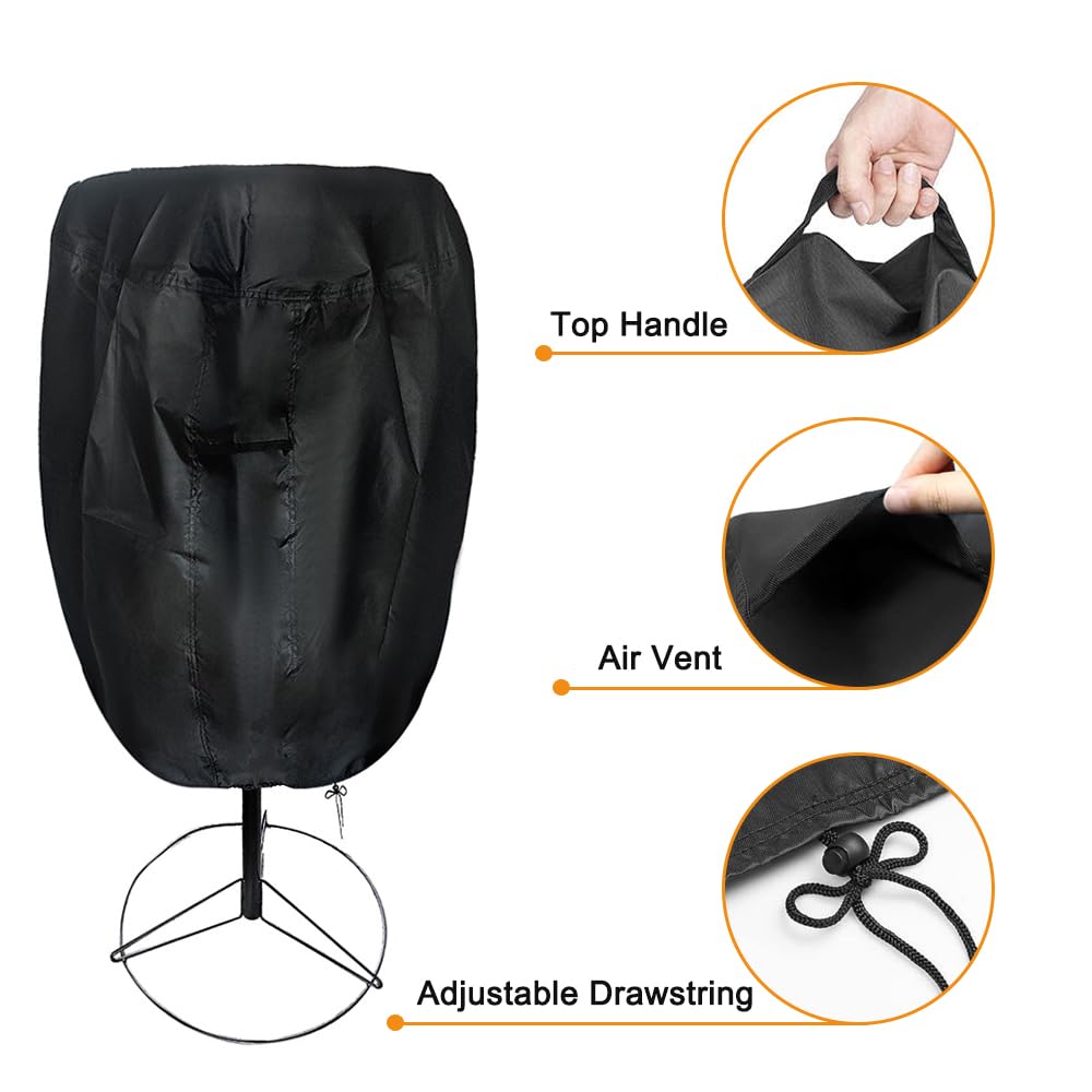 SUNSURE Disc Golf Basket Cover waterproof fabric protects against rain and UV fade.