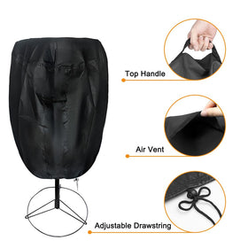 SUNSURE Disc Golf Basket Cover waterproof fabric protects against rain and UV fade.