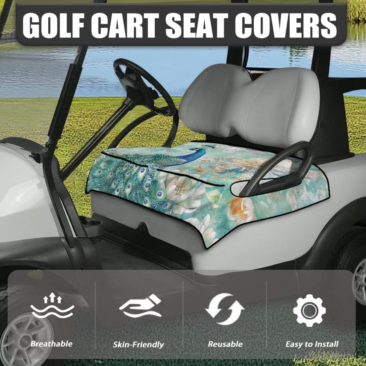 Suobstales all-weather seat cover keeps you comfy in sun or rain.