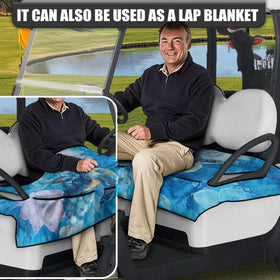 Suobstales Blue Turtle Flower Seat Cover protects seats from dust and sweat