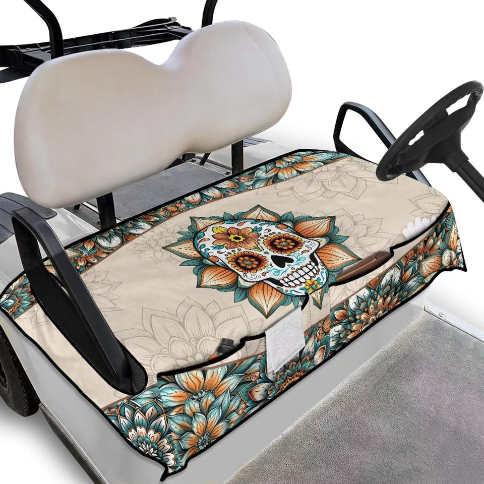 Suobstales boho mandala seat cover with front pocket for quick access to essentials