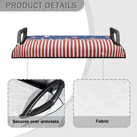 Suobstales seat cover installs easily with dual holes for armrests.