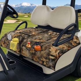 Suobstales front seat cover with 4 pockets keeps essentials organized on the course.
