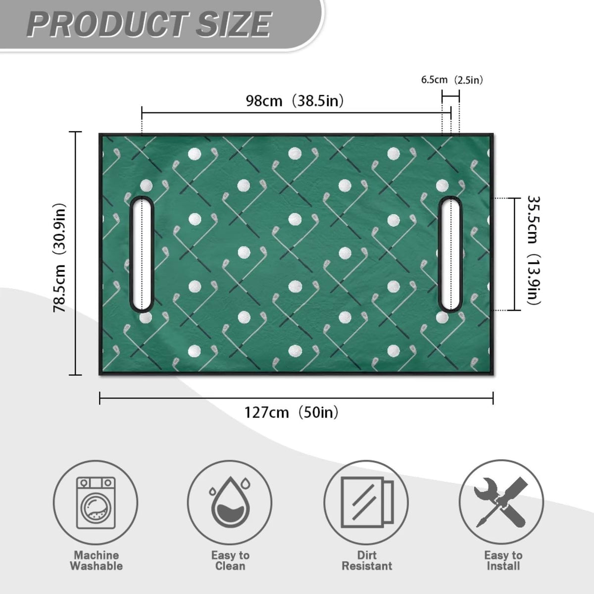 Suobstales gift for golfers features stylish pattern on a practical seat cover.