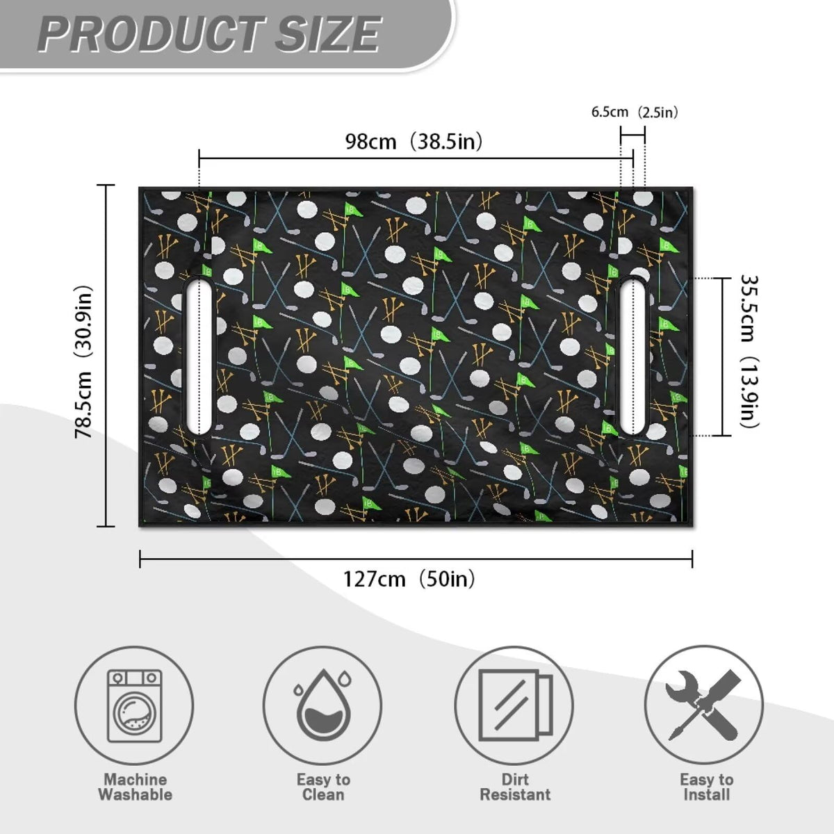 Suobstales golf cart seat cover black blends with interiors.
