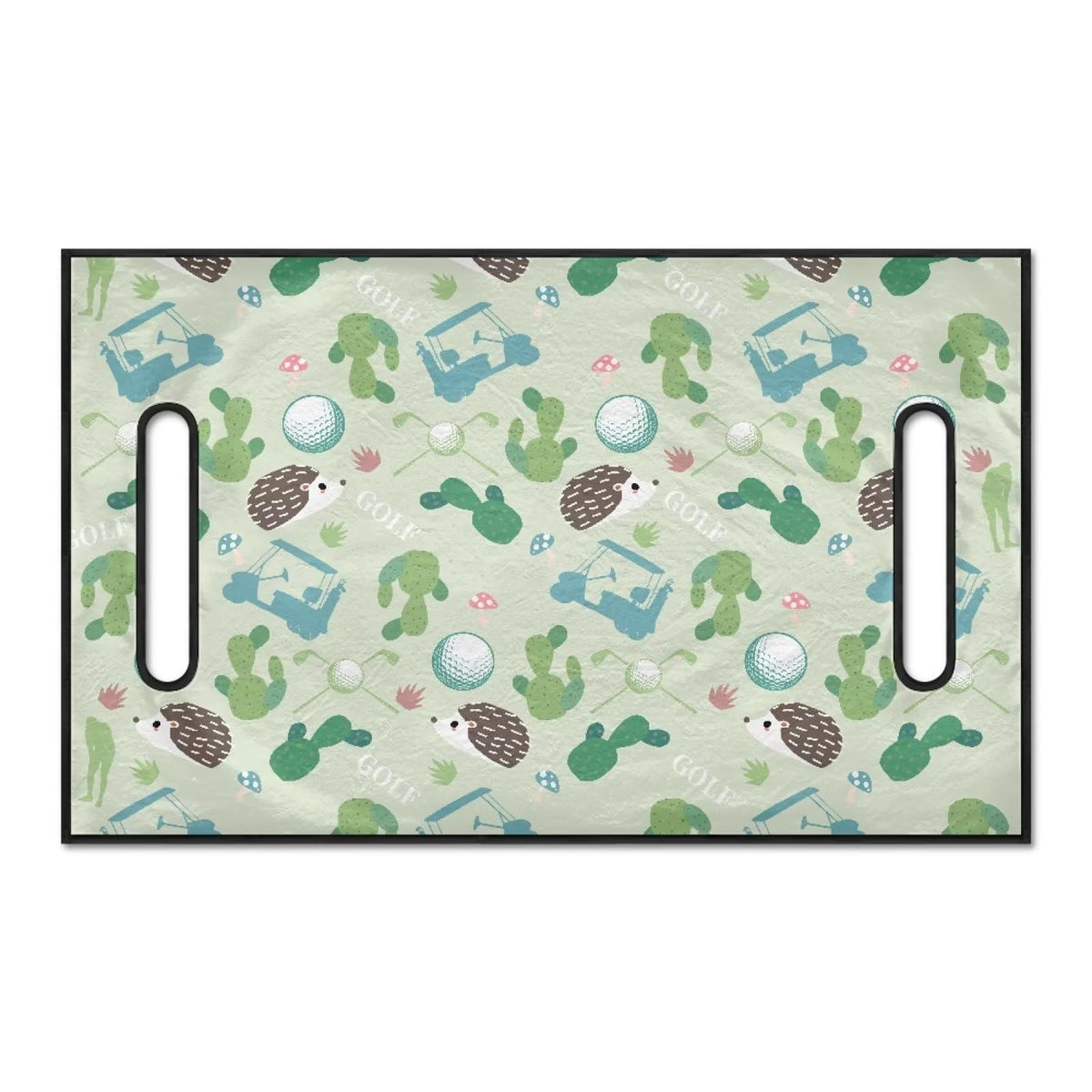 Suobstales hedgehog-mushroom design guards against stains during outdoor rounds.