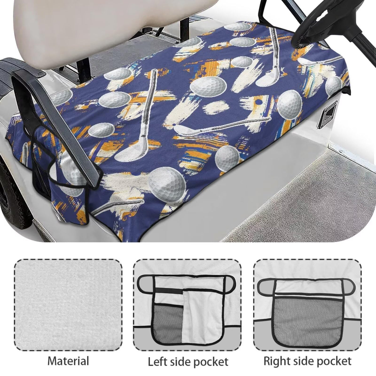 Suobstales easy-install design shown fitting over cart armrests.