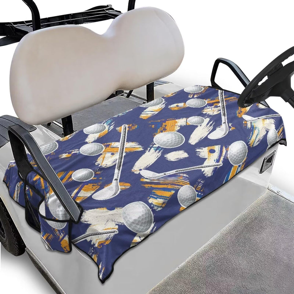 Suobstales Golf Paint Splatter seat cover front view protects seats and adds style.