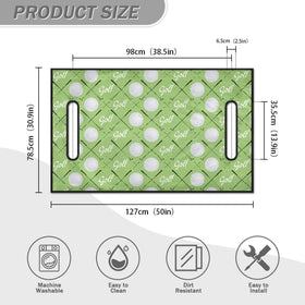 Suobstales durable-fabric cover protects seats from dust and sweat.