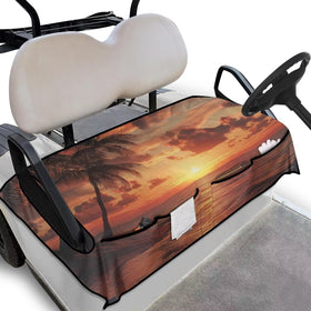 Suobstales Hawaii Palm Tree Sunset seat cover adds tropical style and seat protection on trips.