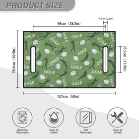 Suobstales machine-washable cover keeps golf cart tidy.