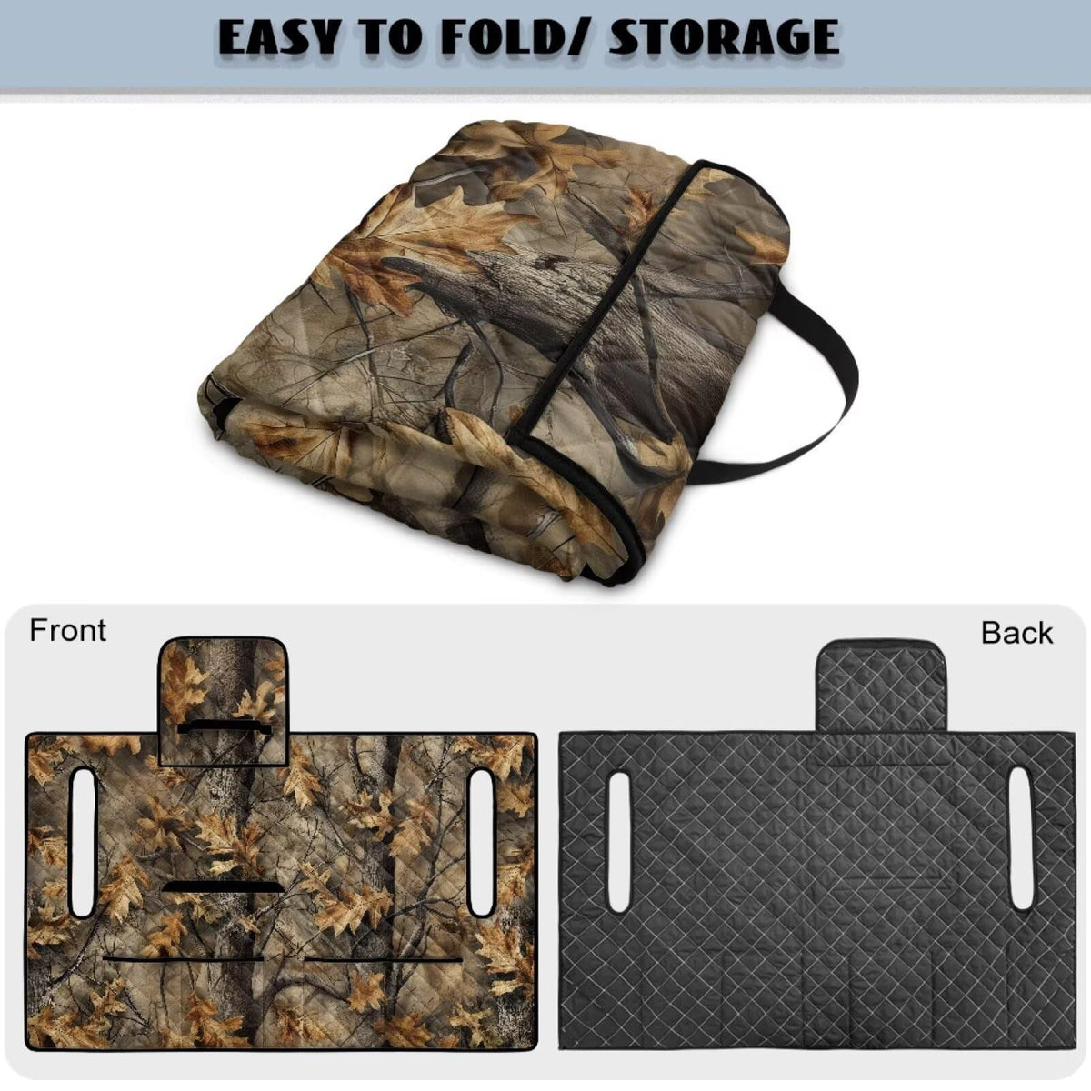 Suobstales quilted polyester shell provides water and dust resistance during play.