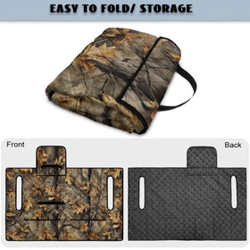 Suobstales quilted polyester shell provides water and dust resistance during play.