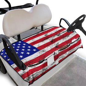 Suobstales retro flag seat cover front view protects seats stylishly