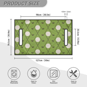 Suobstales stylish green seat cover enhances cart appearance
