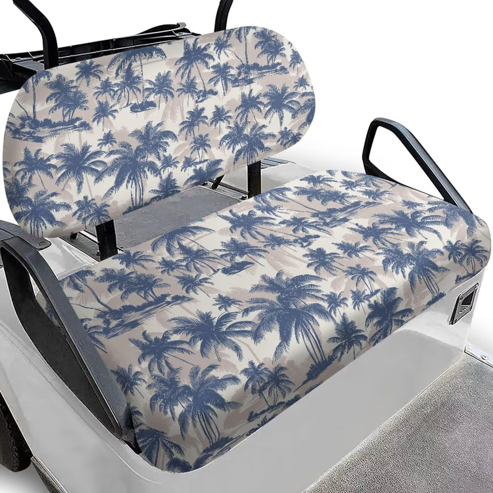 Suobstales tropical palm front seat cover on Yamaha G22 protects against spills