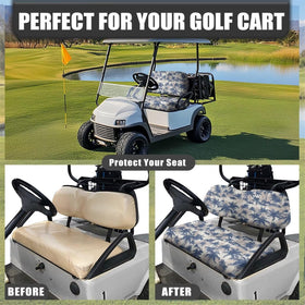 Waterproof and fade-resistant surface protects seats during rain and sun