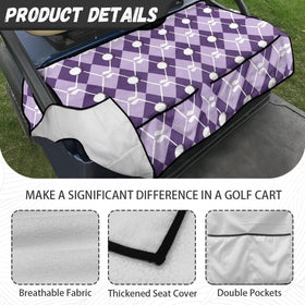 Suobstales two-person cart fit provides universal coverage for EZGO, Yamaha, Club Car