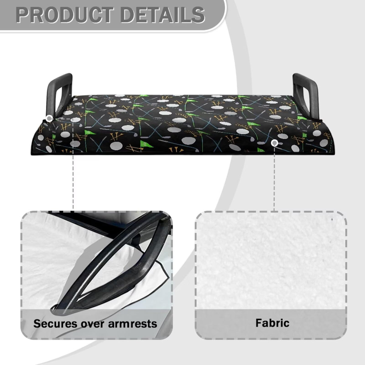 Suobstales two-person seat close-up emphasizes pattern and cushioning.
