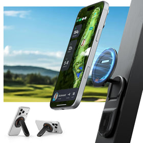 SUPCASE Magnetic Golf Cart Phone Holder front view showing dual magnets for secure navigation