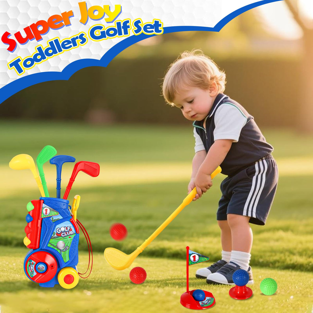 Eight colorful balls for engaging practice and beginner-friendly rounds