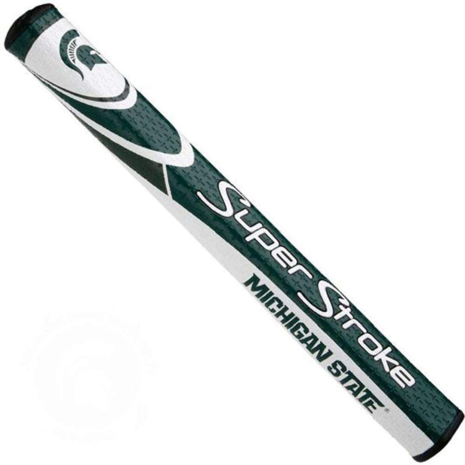 Super Stroke NCAA Michigan State cross-traction grip texture enhances control on damp greens