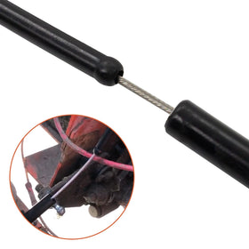 Durable metal shaft detail on SuperDi throttle cable