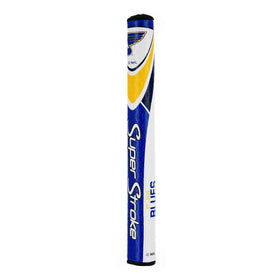 SuperStroke NHL Blues Mid Slim 2.0 grip demonstrates larger footprint for easier control.