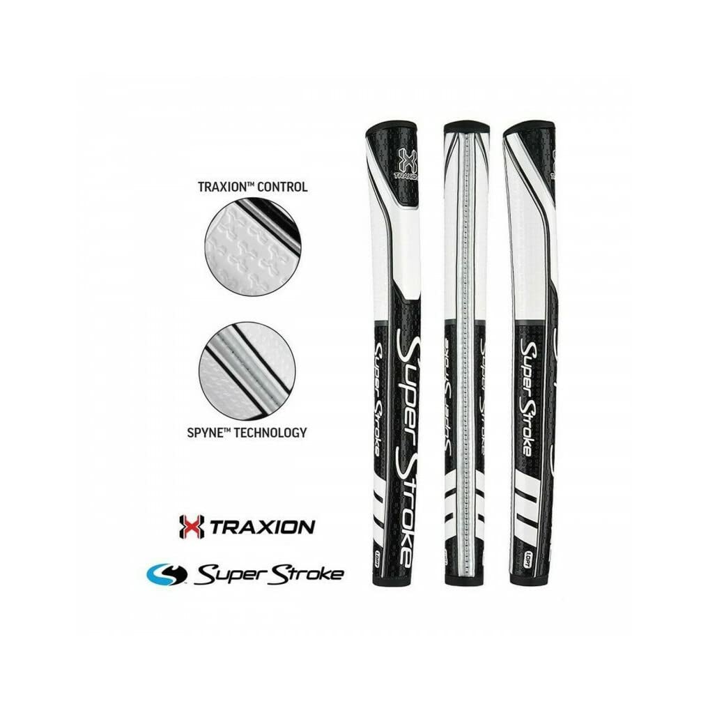 Close-up of SuperStroke 1.0PT grip texture showing Traxion control for repeatable grips