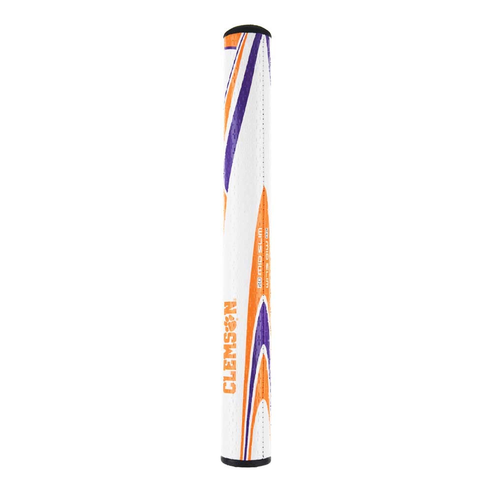 SuperStroke Clemson Mid Slim 2.0 grip closeup highlights tacky polyurethane feel.