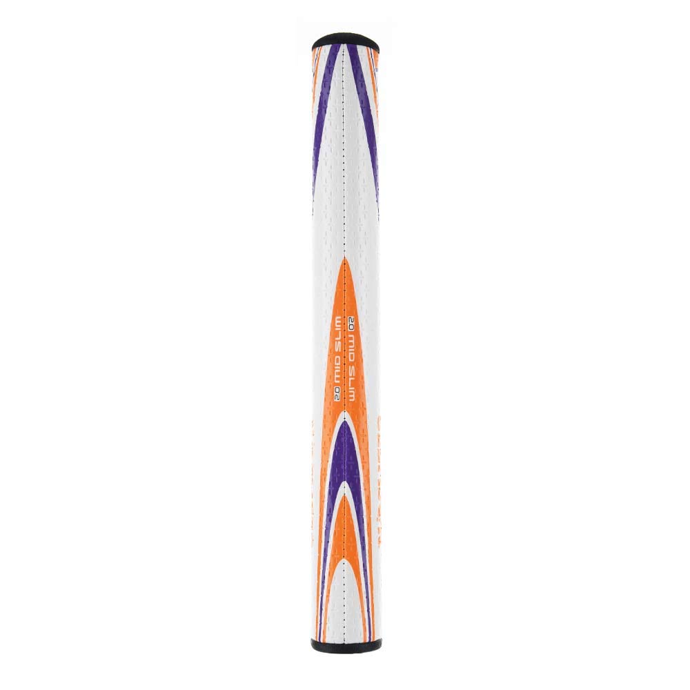 SuperStroke Clemson Mid Slim 2.0 on putter illustrates lighter weight balance.