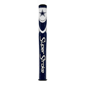SuperStroke Dallas Cowboys Mid Slim 2.0 grip in navy and white enhances feel for steady putts.