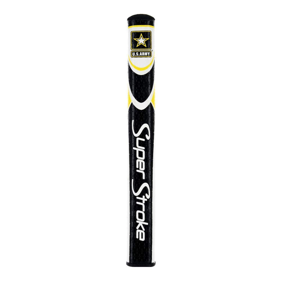 SuperStroke Military Army Mid Slim 2.0 grip, top view, promotes even pressure for a smoother stroke