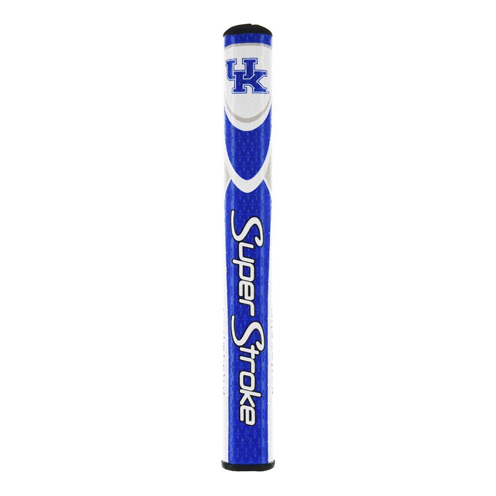 SuperStroke NCAA Kentucky Mid Slim 2.0 grip with blue-white packaging boosts shelf appeal.