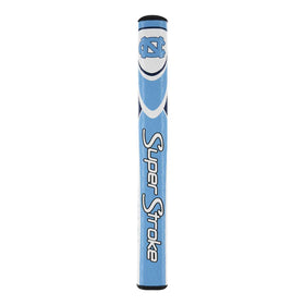 SuperStroke NCAA North Carolina Mid Slim 2.0 grip close-up showing balanced feel for a smoother stroke